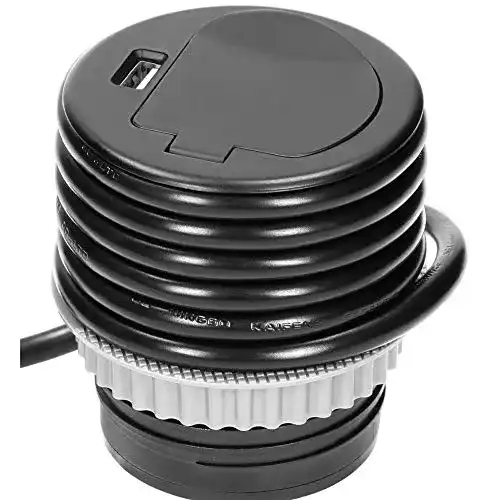 Versenkbare Steckdose Orno AE-1373(GS) 1 Fach + 1x USB, 1,8m