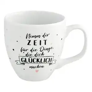 Jumbotassen Him & I ® mit Spruch Nimm dir Zeit für die Dinge