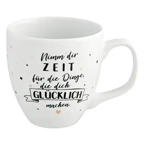 Jumbotassen Him & I ® mit Spruch Nimm dir Zeit für die Dinge