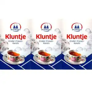Kandiszucker Diamant Kluntje Großer Friesen-Kandis, 1kg 3er Pack