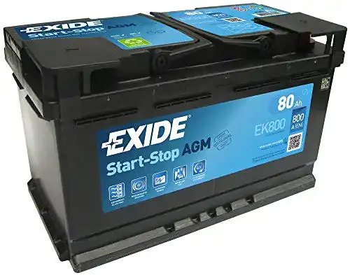 AGM-Batterie 80Ah EXIDE EK800 12V 80Ah 800A AGM VRLA