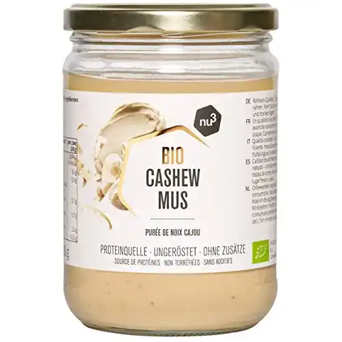 Cashewmus nu3 Bio 500 g im Glas, Rohkost Qualität, Vegan