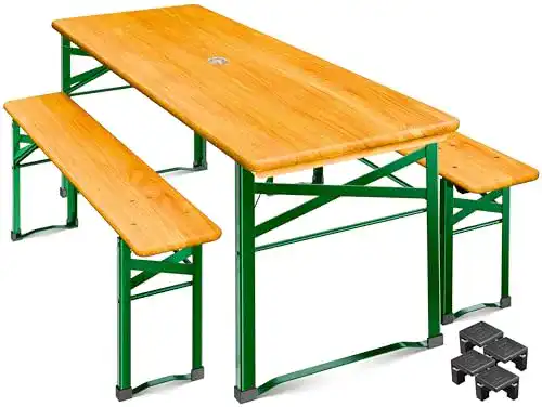 Bierzeltgarnitur KESSER ® 3 teilig Gartenmöbel-Set, Klappbar