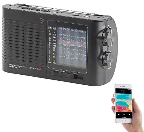 Weltempfänger auvisio Kofferradio: Analoger 9-Band-, Bluetooth