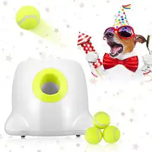 Ballwurfmaschine Hund GJCrafts Automatischer Ballwerfer, 3 Bälle