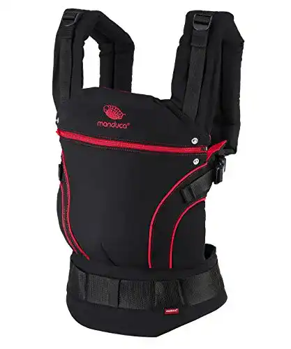 Babytrage Manduca First Baby Carrier, Black Line RadicalRed
