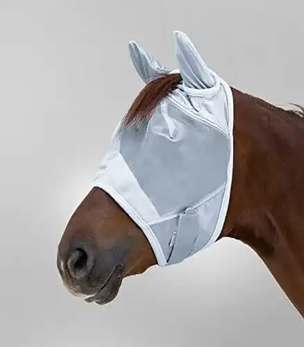 Die beste Fliegenmaske Pferd Waldhausen PREMIUM Fliegenmaske silbergrau 2026 Test Bestseller Fliegenmaske Pferd Waldhausen PREMIUM Fliegenmaske silbergrau