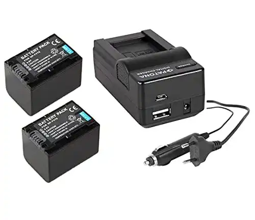 Sony-Akkus pabuTEL-Bundle 3in1-SET für den Sony FDR AX53 Ultra