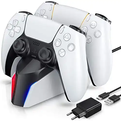 PS5-Controller-Ladestation ECCHTPOOWER 2 Std Schnelllade