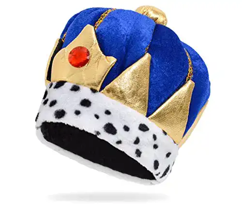 Königskrone Alsino Königshut Mittelalter Diadem, blau