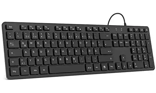 USB-Tastatur TedGem Kabelgebundene Tastatur USB, Computer