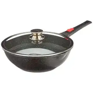 Wok mit Deckel KAMBERG 0008057 Wok 30 cm, abnehmbarer Stiel
