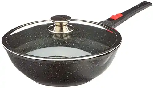 Wok mit Deckel KAMBERG 0008057 Wok 30 cm, abnehmbarer Stiel