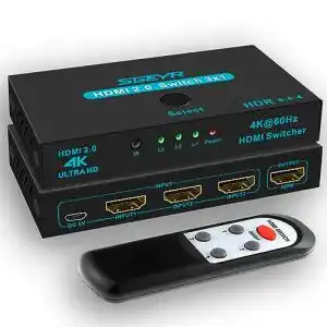 HDMI-Switch SGEYR HDMI 2.0 Switch 3 Port 4K 60Hz HDMI