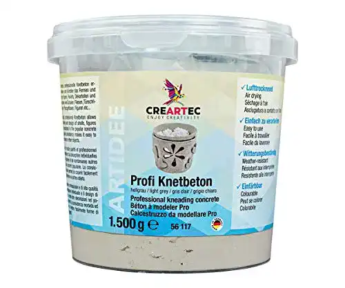 Knetbeton Artidee CREARTEC Profi-, schadstofffrei, grau, 1500g