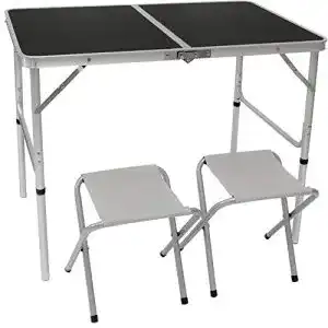 Campingtisch-Set AMANKA Alu Campingtisch Set mit 2 Stühlen