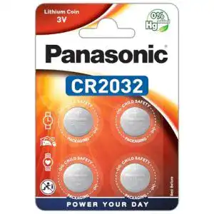 CR2032 Panasonic Lithium Knopfzelle, 3V, 4er Pack