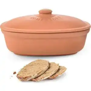 Römertopf Römertopf Brottopf Keramik Brotkorb oval