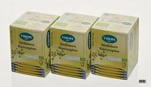 Weißdorntee Viropa Weissdorn Bio Tee 3er Pack à 15 Teebeuteln