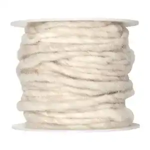 Filzschnur Bellaflor Wollschnur mit Jute creme 5mm 10m