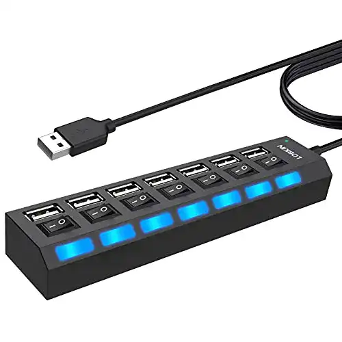 USB-Hub 7 Port LOBKIN USB Hub 7-Port, Tragbar USB 2.0 Hub