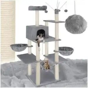 Tectake-Kratzbaum tectake 800657 XXL mit 2 Liegemulden