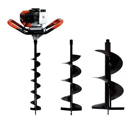 Erdbohrer (Benzin) GT Garden, 3 PS, 52 cm3, inkl. 3 Bohraufsätzen