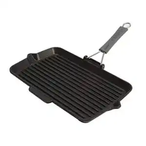 Grillpfanne Gusseisen STAUB, rechteckig, mit Silikongriff