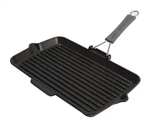 Grillpfanne Gusseisen STAUB, rechteckig, mit Silikongriff