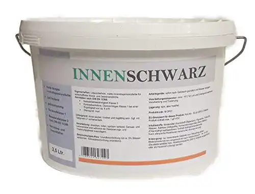 Wandfarbe Schwarz Ugur Handel Innenschwarz Matte 2,5 Liter