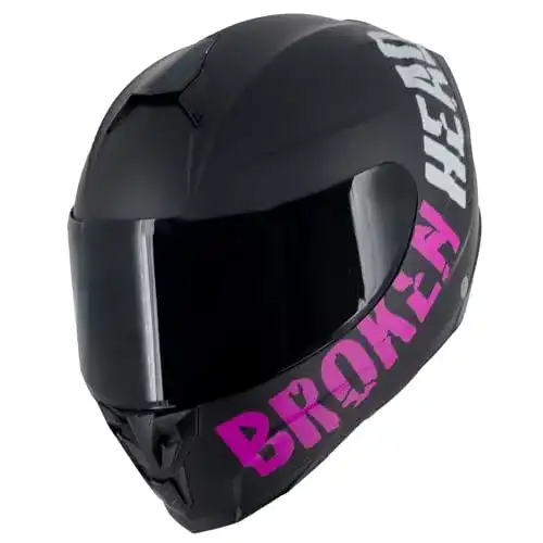 Motorradhelm Damen Broken Head BeProud, mit Zusatz-Visier