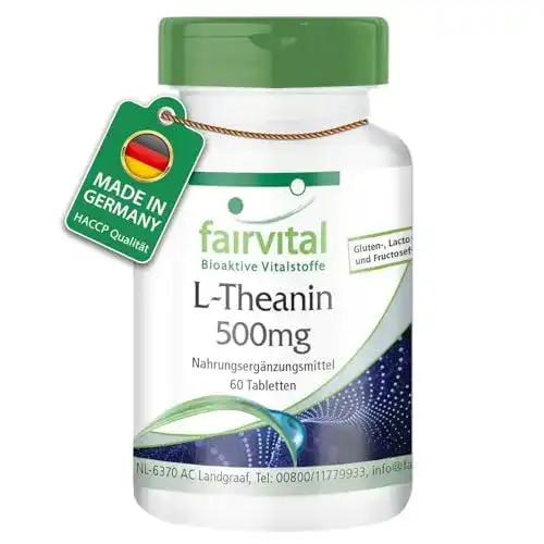 L-Theanin fairvital | 500mg – HOCHDOSIERT – VEGAN – 60 Tabletten
