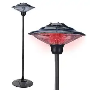 Heizpilz elektrisch Cepewa, Standfuß Ø 50cm, 2 Heizstufen