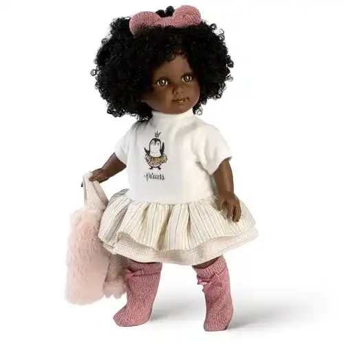 Llorens-Puppe Llorens 53526 schwarzhaarig Puppe Zuri 35cm