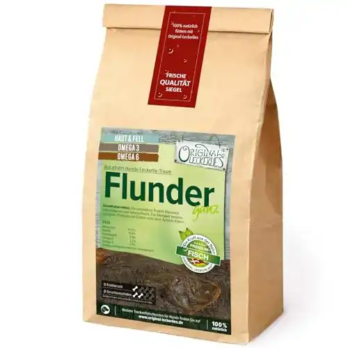 Fisch für Hunde Original-Leckerlies: 10 Flundern ca. 400g