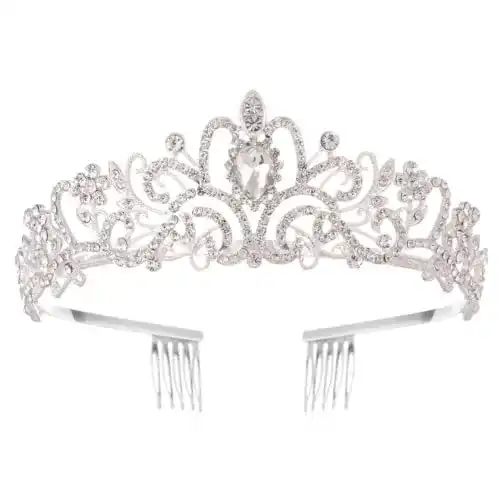 Tiara Voarge Bridal Kristall Strass Krone mit Kamm