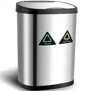 Mülleimer mit Sensor Amagabeli Garden Home, 50L Edelstahl