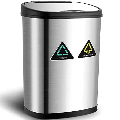 Mülleimer mit Sensor Amagabeli Garden Home, 50L Edelstahl