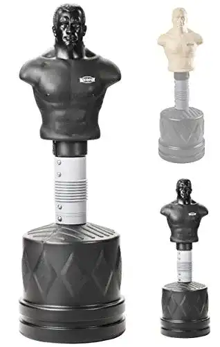 Boxdummy Bad Company Bob der Box-Dummy I Höhenverstellbarer Boxsack-Torso für gezieltes Kombinationstraining I BCA-79 (Schwarz)