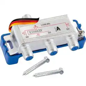 Sat-Verteiler 3-fach SCHWAIGER 9499 digital/BK-Verteiler