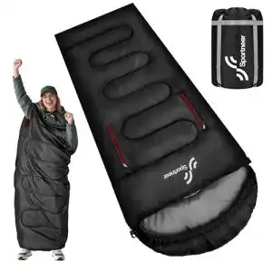 Deckenschlafsack Winter Sportneer Schlafsack, anziehbar