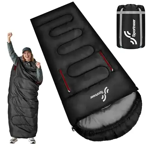 Schlafsack 4 Jahreszeiten Sportneer Schlafsack, 220 x 84 cm