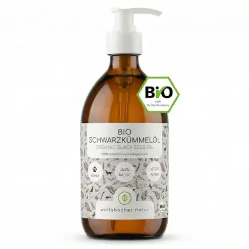 Schwarzkümmelöl Hund Wolfsbacher Bio 500ml, kaltgepresst