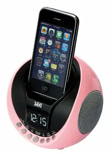 iPod Dockingstation SEG CR 116i inkl. Round Design-Uhr