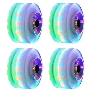 Skateboard-Rollen Xpccj 4 Stück Rollschuh-Räder, leuchtend