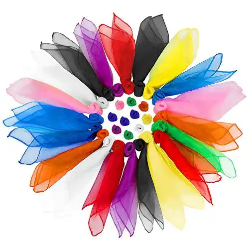 Jongliertücher EKdirect 30 Stück Tanz Tücher, 70 x 70 cm