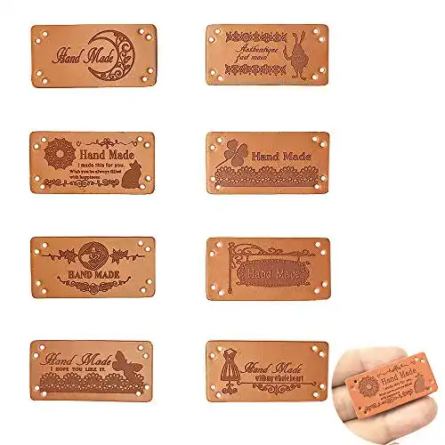Lederlabel Juland 40 Stück Handmade Kunst Leder Labels Etiketten