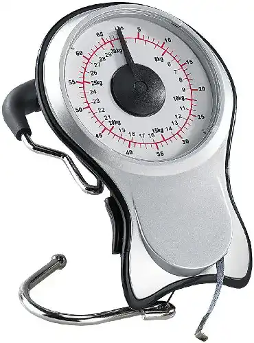 Kofferwaagen PEARL Gepäckwaage: Analoge 2in1-Kofferwaage