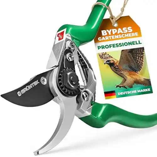 Gartenschere GRÜNTEK FALKE Teflon Baumschere, Klinge SK5 Stahl