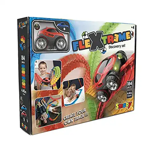 Autorennbahn Smoby – FleXtreme Starter Set – 184 Schienen